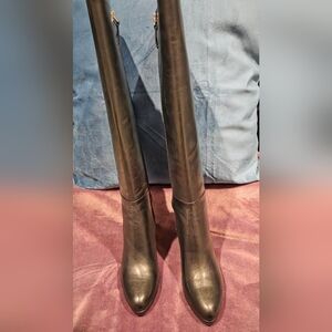 Quizme Nine West Wide Calf Platform Leather Boots